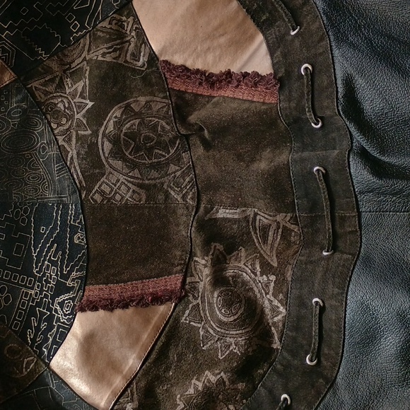 ADLER Women's Leather Patchwork Jacket - Picture 6 of 7